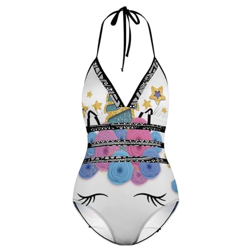 Maillot de bain fleur de licorne galbant pour gommer les complexes