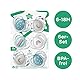 Tommee Tippee Night Schnuller, Symmetrische Kiefergerechte Form, BPA-freies Silikon, Im Dunkeln Leuchtender Griff, 6-18M, 6er-Set