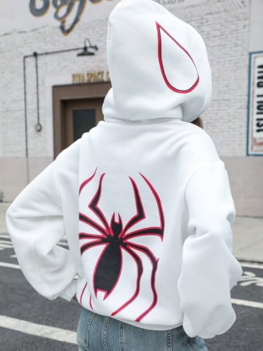 Image of SXV 'Spider' Printed Cool Aesthetic Sweatshirt Hoodie