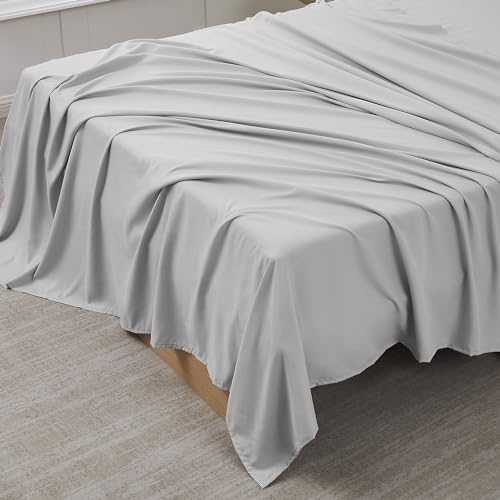 Sweet Home Collection Drap plat queen gris