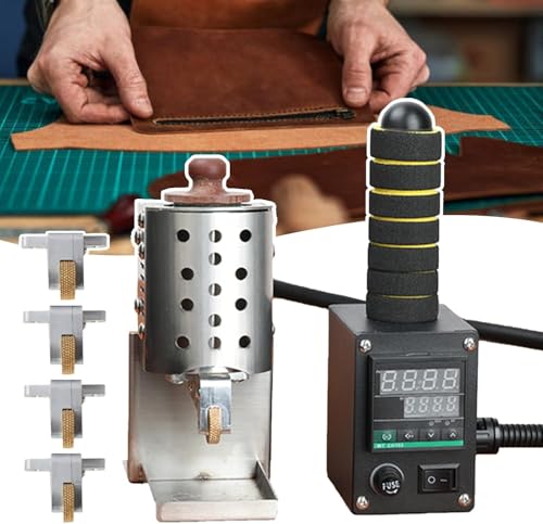 Image of 150w Handheld Hot Melt Glue Roller Machine-Controllable Heating Temperature 50-220℃,Commercial Machine/Digital Display Machine with 4pcs Sizes Coating Heads(50ml)