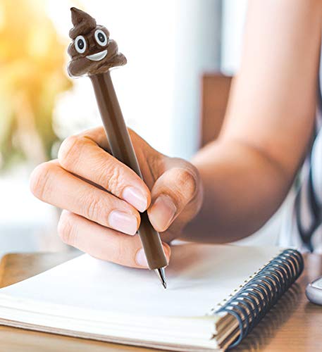 Planet Pens Bundle Of Poop Face Emotion Novelty Pens - Cute, Unique Kids & Adults Ballpoint Pens Colorful Emotion Writing Pens Instrument For School And Office - 4 Pack #TOP7