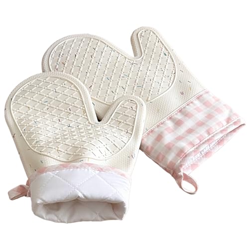 Wanheart Silicone Confetti Oven Mitts Pair Cute BPA-Free
