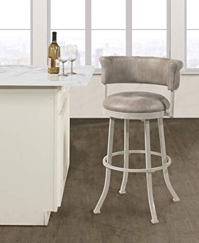 Hillsdale Westport Swivel Counter Height Stool, Dark Brush Ivory