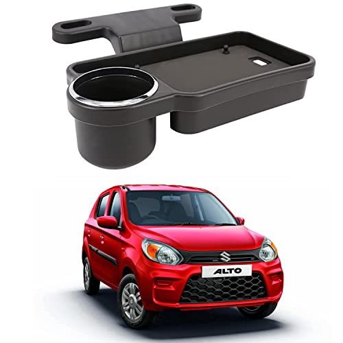 Image of Oshotto (FT-04) Foldable Car Auto Headrest Rear Back Seat Table Drink Food Cup Tray Holder Compatible with Maruti Suzuki Alto - Black