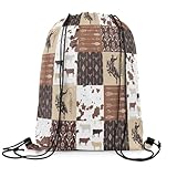 Mochila Deportiva Cuerdas Vaquero del Salvaje Oeste Fácil De Doblar Mochila Gimnasio Cuerdas Gran Capacidadte Bolsa De Cordón para Escuela Playa Natación 39X46Cm