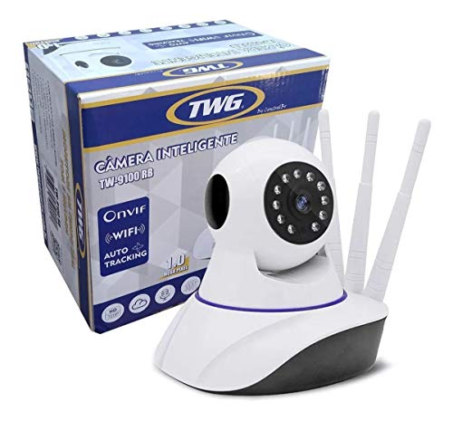 Câmera Ip Wifi 3 Antenas 4ª Geração Infra Vermelho Robo Onvif TWG TW9100 RB