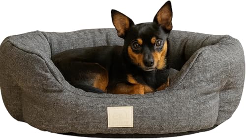 Cosy Cloud Large Anti-Anxiety Calming Soft Pet Bed Smooth Textured Hypoallergenic Washable Easy Clean Dog Bed Non-Slip Base Joint Support Anxiety Relief Cat Bed 80cm x 80cm x 20cm