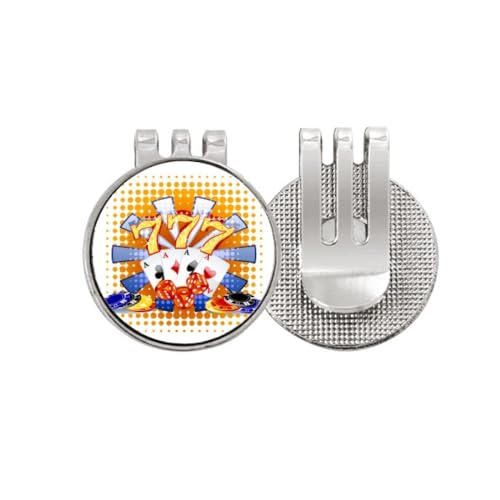 Marqueur de balle de golf magnétique casino en émail style jeton de poker