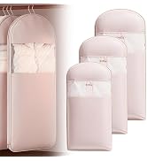 2025 Space Saving Hanging Garment Bag with Self Compression Zipper, Dust Cover Clothes Bags for D...