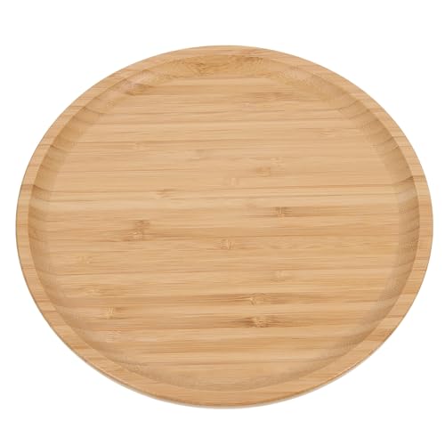PAMINGONO Bandeja De Almacenamiento De Redonda Hecha a Mano De Plato para Servir Frutas y Pan Bandeja Decorativa para Comida y Almacenamiento En Mesa