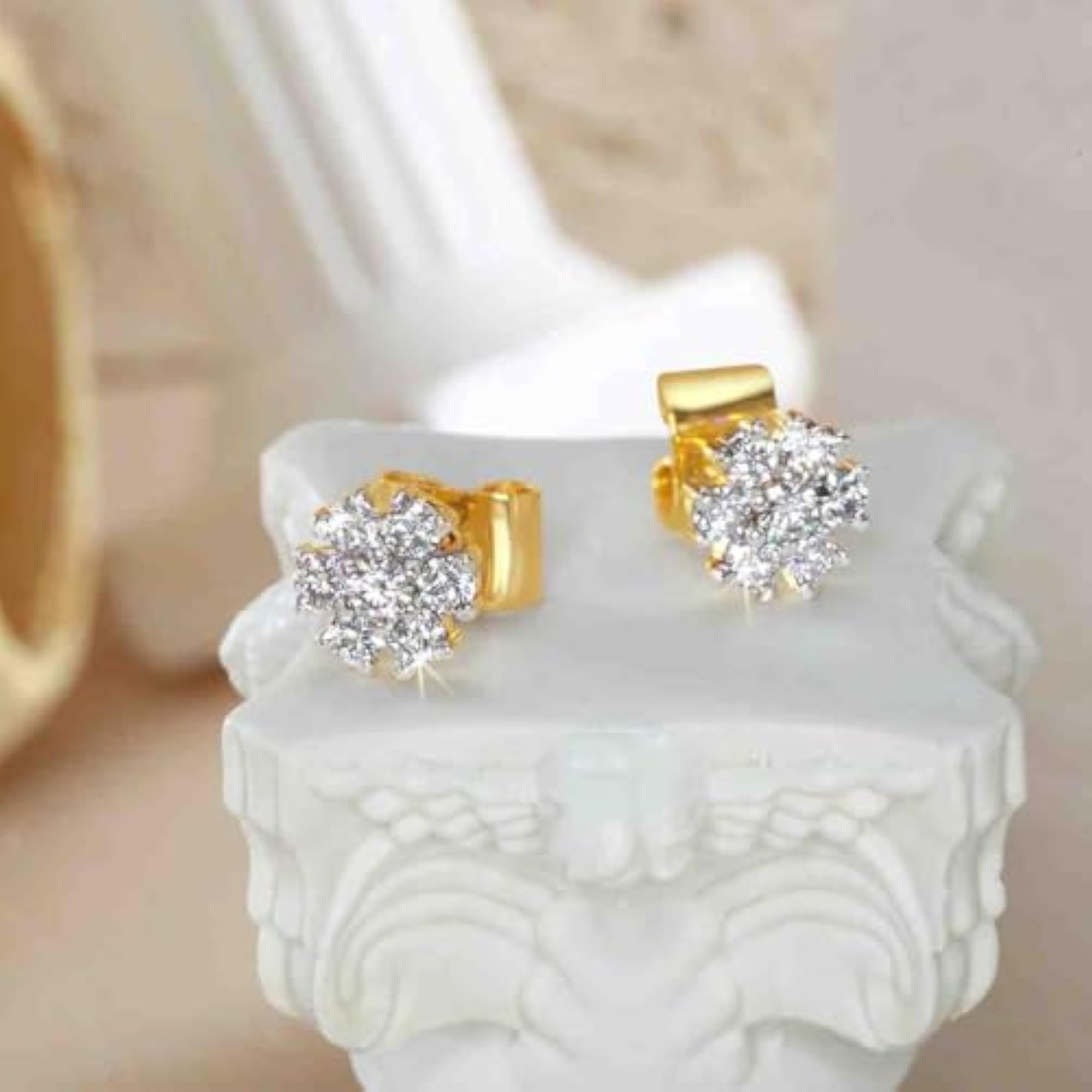 Women's 925 Sterling Silver Moissanite Stud Earrings