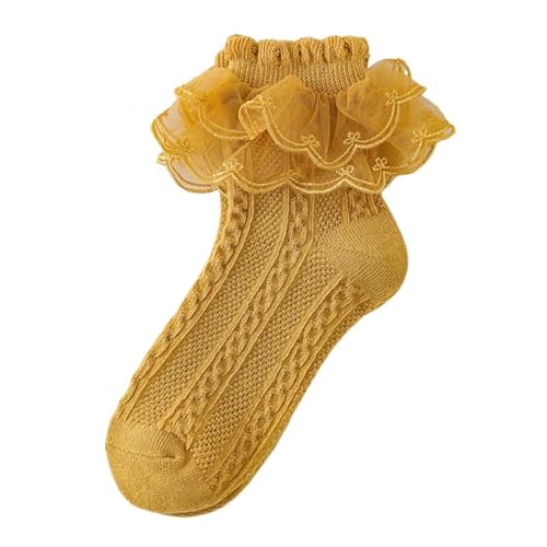 Ruffle socks 6 Pair Summer Girls Ruffle Frilly Kids Cotton Socks