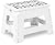 Utopia Home Folding Step Stool - (Pack of 1) Foot Stool with 9 Inch Height - Holds Up to 300 lbs - Lightweight Plastic Foldable Step Stool for Kitchen, Bathroom & Living Room (White)