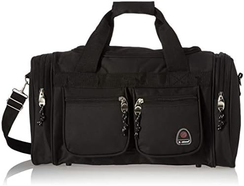 Rockland Duffel Bag, Black, 18.5 in X 10.5 in X 8.5 in