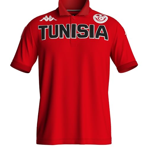 Polo Football Tunisie Kappa Eroi en coton piqué blanc pour supporter