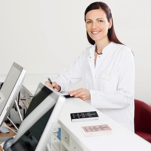 Geolet 100 Pieces Tooth Gem Aftercare And Faqs Cards Teeth Gem Instructions Cards Wallet Sized Dental Gem Card 1.97 X 3.54 Inches Double-Sided Tooth Gem Guide Cards, Black And Pink #TOP6