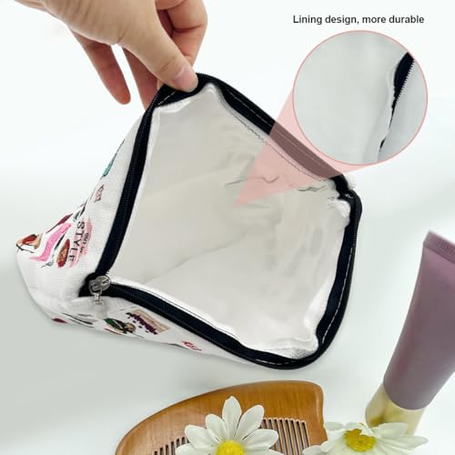 MAYCREATE® Taylor Swi*t Makeup Pouch Cotton Makeup Bag for Women Girls, Fashion Taylor Print Makeup Organizer Bag, Cosmetic Makeup Bag for Travel, TS Merch Music Fans Gifts