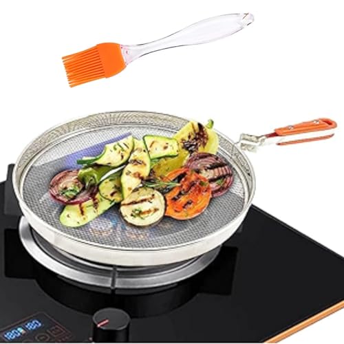 TASMAX® Phulka Grill for Gas Stove, Stainless Steel Papad Jali, Mesh Brinjal Roaster, Roti Grill Basket