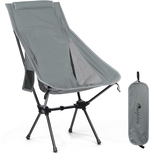 Outplea Sedie Campeggio Pieghevole con Schienale Alto, Sedia Spiaggia Leggera con Borsa da...