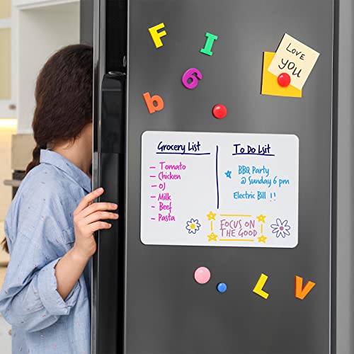 Magnetic Dry Erase Sheet - 5-Pack Magnetic Whiteboard Sheets 9 X 12 Inches, Magnet Dry Erase Refrigerator Message Board For Kitchen Fridge #TOP2