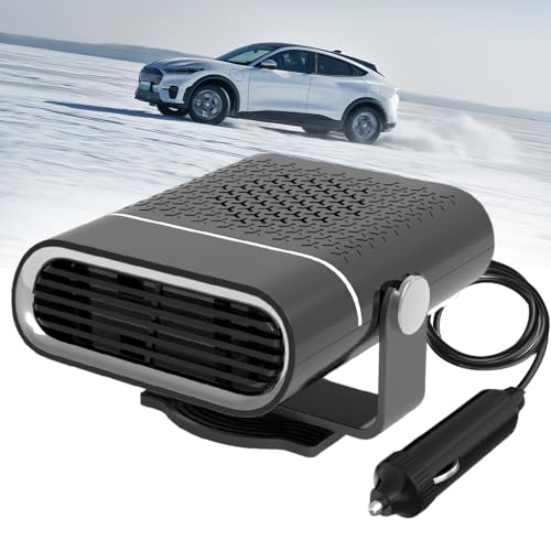 Rppiup Calentador de coche de 12 V, 150 W y 12 V para autocaravana, calentadores de coche 2 en 1 que se enchufan al cigarrillo, antivaho portátil para vehículos, calentador de coche de calentamiento