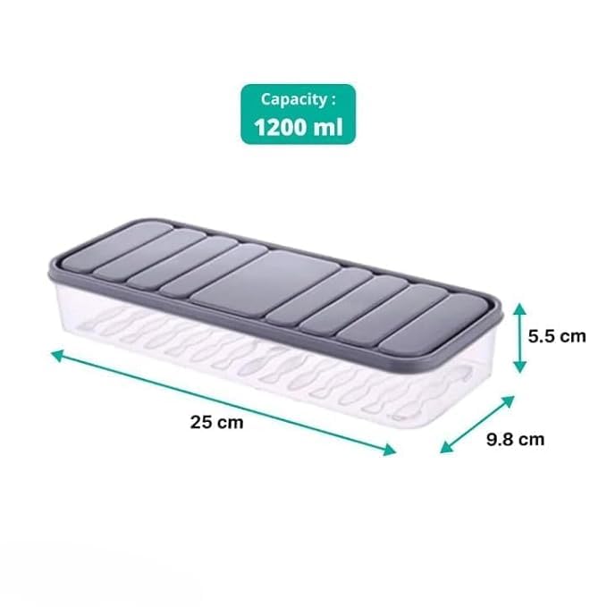 Image of TASMAX Fridge Storage Boxes, Plastic Fridge Containers, Fridge Accessories Items, (MODULAR CONTAINER)