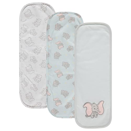 Disney Baby Burp Cloths 3 Pack – 100% Cotton – Mickey Mouse, Minnie Mouse, Winnie The Pooh, Dumbo – Soft & Absorbent Newborn Essentials for Boys & Girls