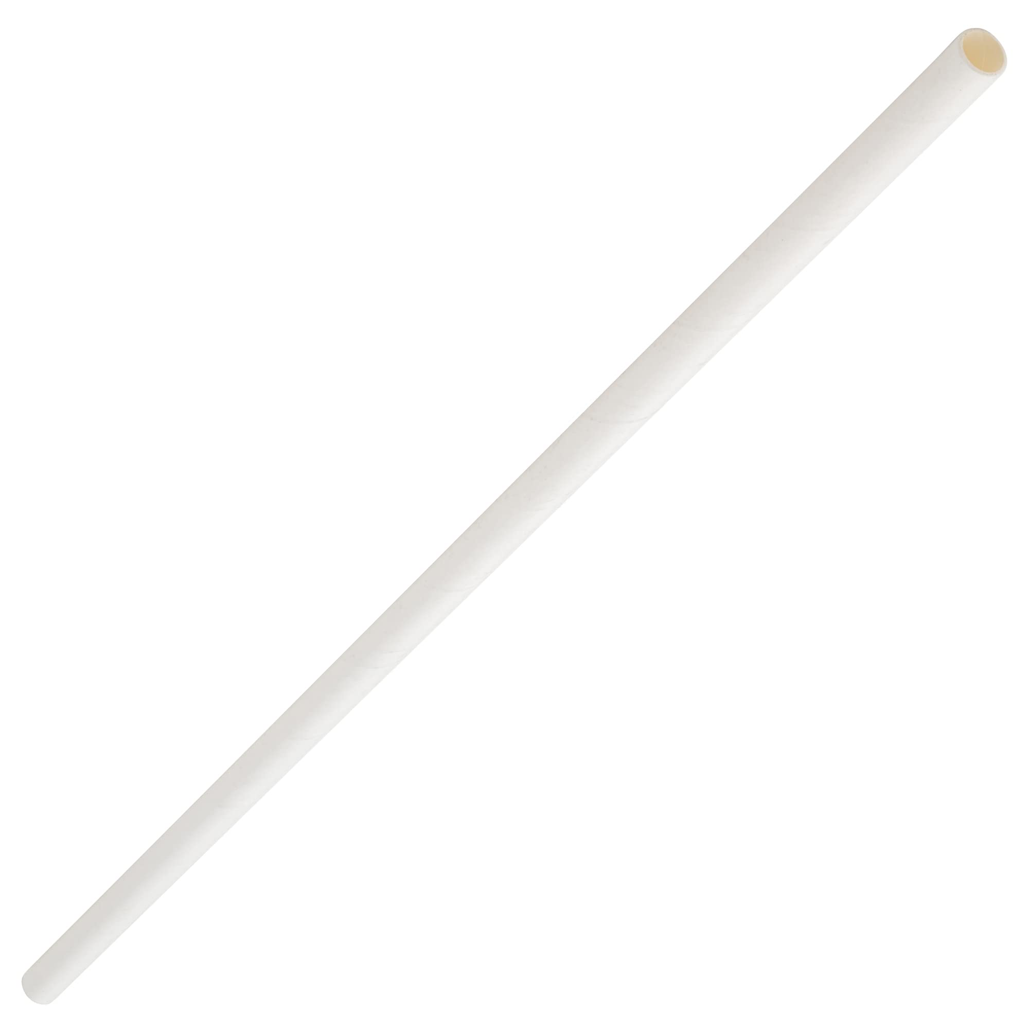 Paper Bottle Straws White 10.5inch-Pack of 250