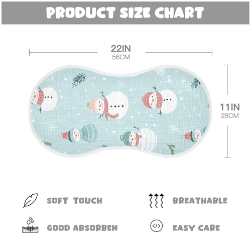 2 Pack Baby Burp Cloths, Soft Absorbent Burping Cloths for Babies, Cotton Milk Spit Up Rags, Large Size for Newborns, Baby Boys and Girls (Festive Cartoon Print)4