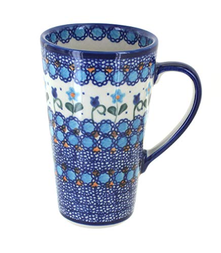 Taza grande azul para café de 14 oz Blue Rose miniatura 1