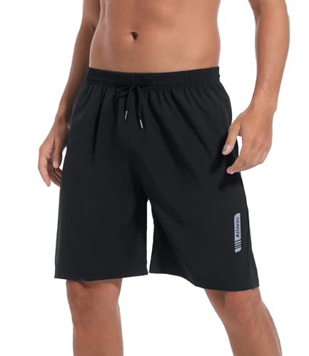 1/5 Pack Mens Athletic Gym Workout Shorts with Zipper Pockets Quick Dry Basketball Running Lightweight Shorts2