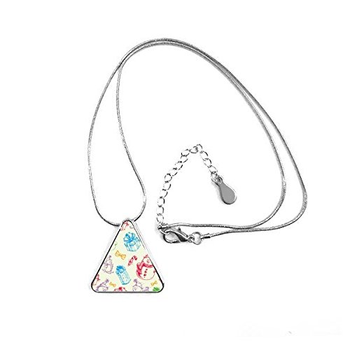 Collier Noël bonhomme de neige et pendentif triangle pour illuminer vos tenues de réveillon