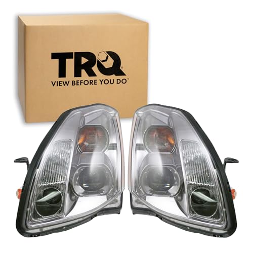 Image of TRQ Headlight Assembly Set NI2502183 NI2503183 Compatible with 2004-2006 Nissan Maxima