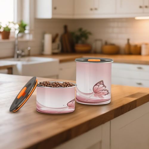 Envase hermético para café ATTX 500ml acero inoxidable rosa miniatura 6