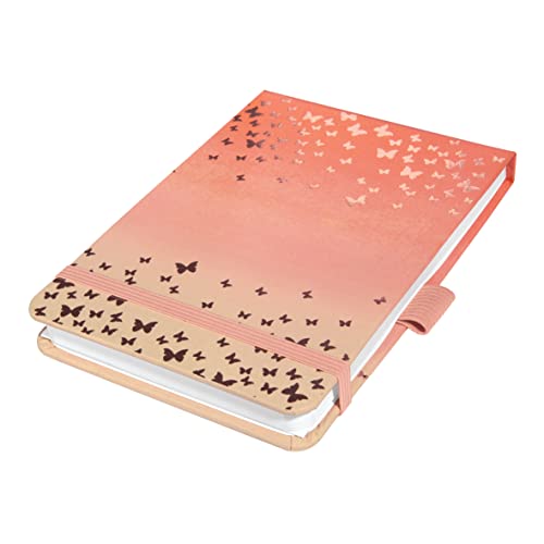 Bloc-notes papillon confettis pêche Sigel Jolie à pois 11x15,8 cm
