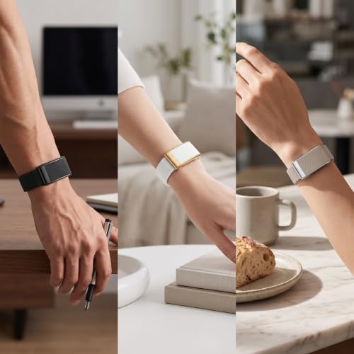 3-Pack Wrist Bands Compatible with Whoop 5.0 MG & OnePeak, Sport Silicone, Elastic Hydroknit & Breathable Superknit Replacement band with 3 Colors Metal Frame Accessories image 5