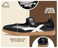 Project Cloud Mary Jane Shoes, Comfortable Fashion Sneakers for Women Black — image 3