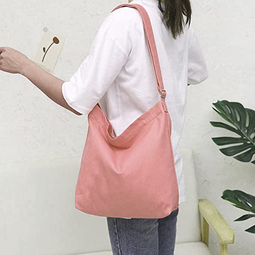 Image of Lify Women's Retro Large Size Canvas Shoulder Bag Hobo Crossbody Handbag Casual Tote - 1 Piece