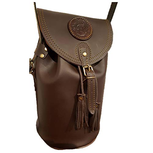 CAZA Y AVENTURA Bolsa ojeo Piel Fabricada en Nuestro Taller Artesanal.Capacidad 250 Cartuchos