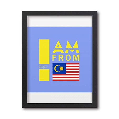 offbb Marco de pintura Art Deco con texto en inglés 'I Am From Malaysia'
