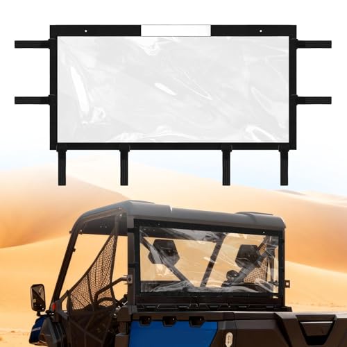 JERBOR UTV Rear Soft Windshield Waterproof Fit for CFMOTO Uforce 1000 2019-2025, for CFMOTO Uforce 1000XL 2022-2025, Rain-proof and Snow-proof UTV Soft Windshield
