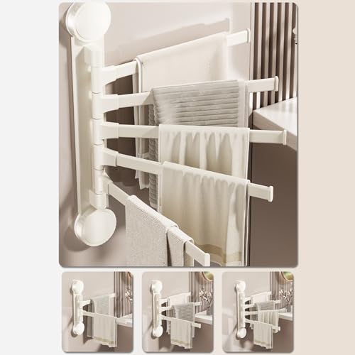 Porte-serviettes ventouse double rotatif idéal pour optimiser les petits espaces