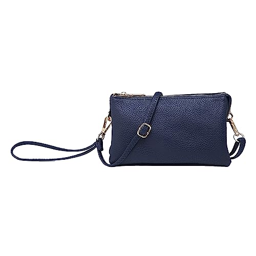 Image of JEN & CO. Riley Small Crossbody Bags Vegan Leather Wristlet Wallets Clutch Purses Shoulder Handbag for Women