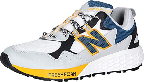 New Balance Men's Fresh Foam Crag Trail V2 Running Shoe, White/Light Aluminum, 15 Wide