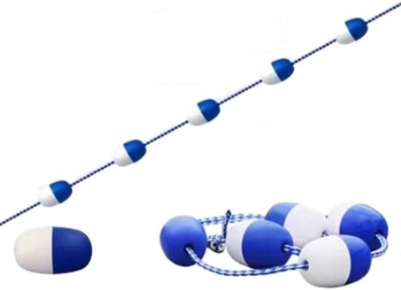 Generic Safety Rope with Floats, Pool Rope Floats, with Hooks Floating Divider, to Divide Swim Race Lanes for Shoal Beach