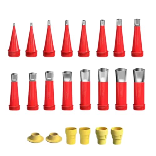 22Piece Sealant Finishing Tool Set With Stainless Steel Caulking Nozzles And Rubber Bases