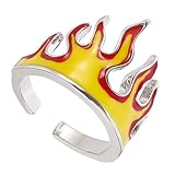 Adorainbow Anillo de Dedo Ajustable Hip Hop Diseño, Metal Duradero, Estilo Personalidad para Estudiantes, Adecuado para Uso Diario y Regalos