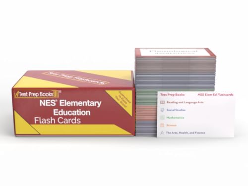 NES Elementary Education Study Cards: NES Elementary Education Subtest 1 and 2 Test Prep and Practice Test Questions [Full Color Cards]