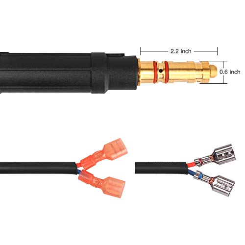 Zinger Mig Welding Gun Torch 100Amp 10' Replacement For Lincoln Magnum 100L K530-5 With 10Pcs Mig Welding Contact Tips #TOP3